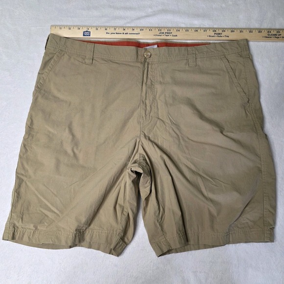 Columbia Men's Size 42 Washed Out Shorts 10" Inseam AM4471 Tan Flat Short Khaki - Picture 1 of 7
